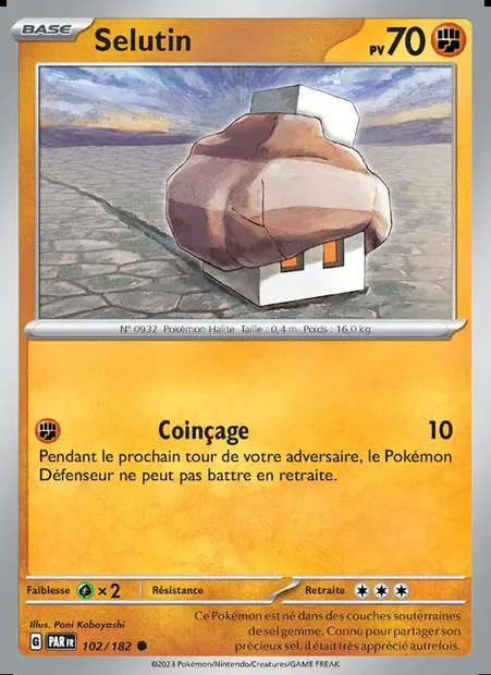 Selutin, carte Pokémon PAR 102 — extension Faille Paradoxe