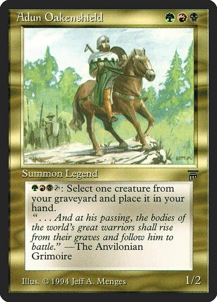 Adun Oakenshield, carte Magic LEG 216 — extension Legends