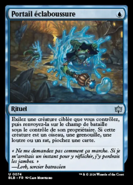 Portail éclaboussure, carte Magic BLB 74 — extension Bloomburrow