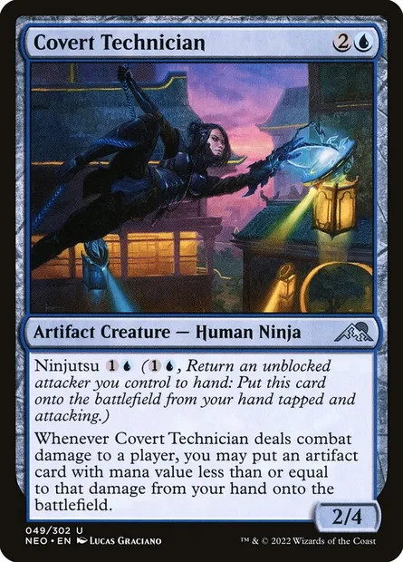 Covert Technician, Magic card NEO 49 — Kamigawa: Neon Dynasty set