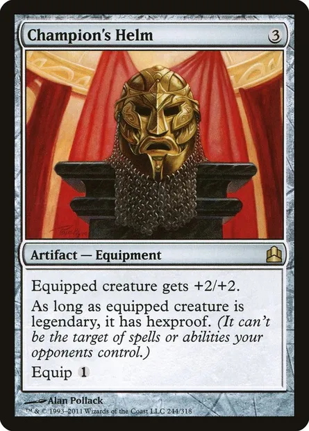 Champion's Helm, Magic card CMD 244 — Commander 2011 set