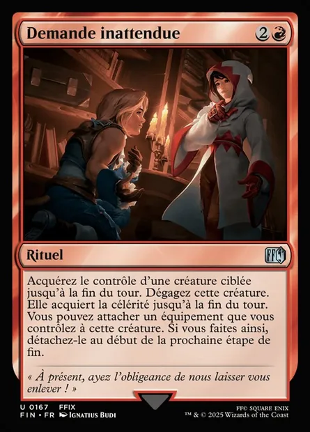 Demande inattendue, carte Magic FIN 167 — extension Final Fantasy