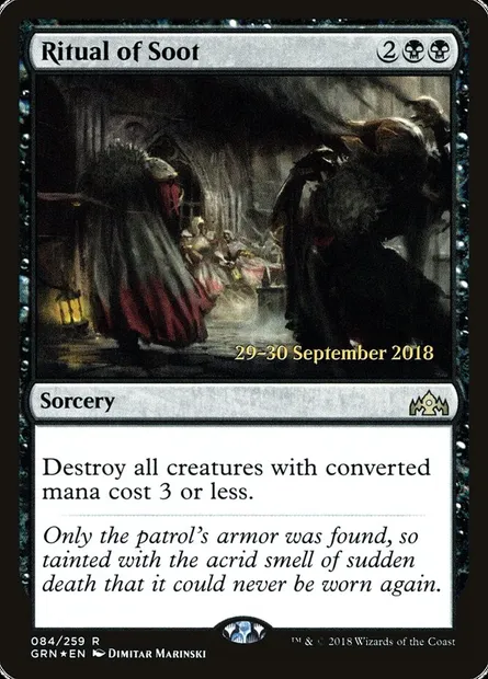 Rituel de suie, carte Magic PGRN 84s — extension Guilds of Ravnica Promos