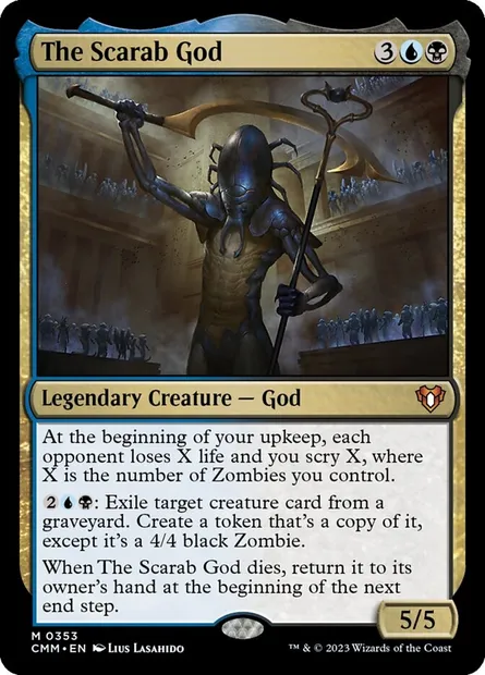 The Scarab God, Magic card CMM 353 — Commander Masters set