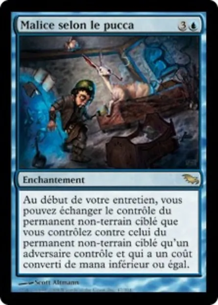 Malice selon le pucca, carte Magic SHM 47 — extension Sombrelande