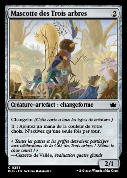 Mascotte des Trois arbres, carte Magic BLB 251 — extension Bloomburrow