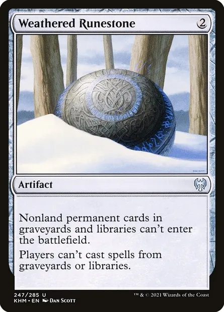 Weathered Runestone, Magic card KHM 247 — Kaldheim set