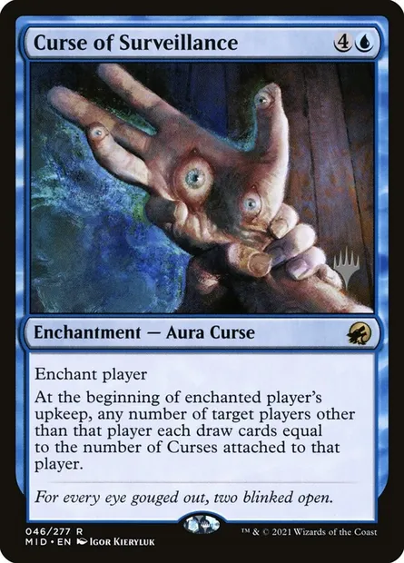 Curse of Surveillance, Magic card PMID 46p — Innistrad: Midnight Hunt Promos set