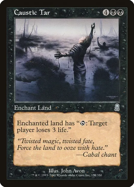 Caustic Tar, Magic card ODY 122 — Odyssey set