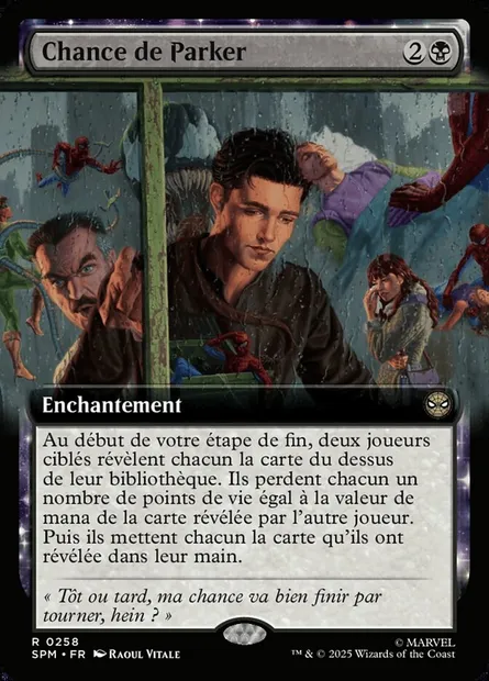 Chance de Parker, carte Magic SPM 258 — extension Marvel's Spider-Man