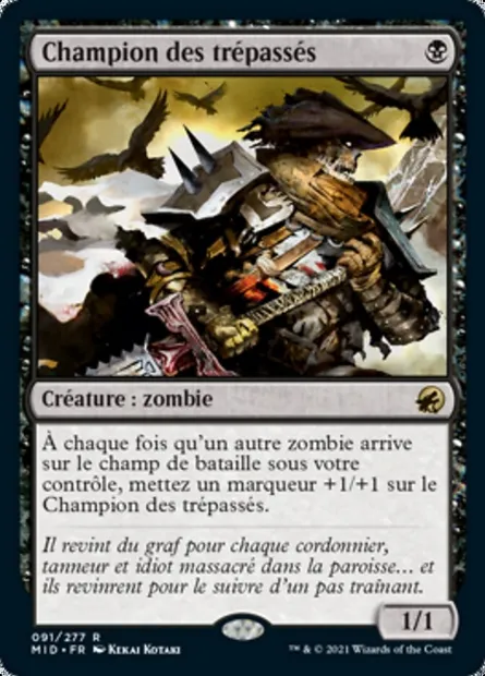 Champion des trépassés, carte Magic MID 91 — extension Innistrad : chasse de minuit
