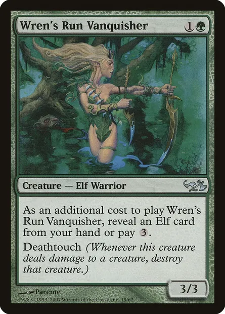 Wren's Run Vanquisher, Magic card DD1 19 — Duel Decks: Elves vs. Goblins set