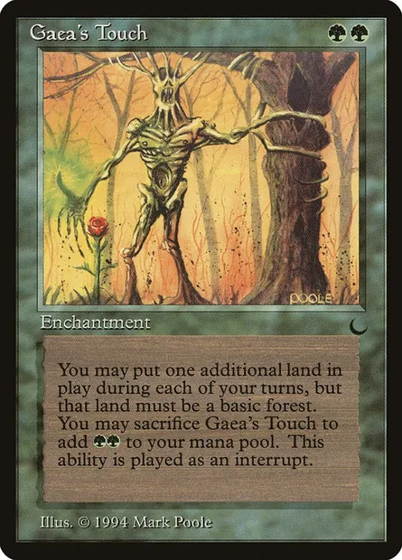 Gaea's Touch, Magic card DRK 77 — The Dark set