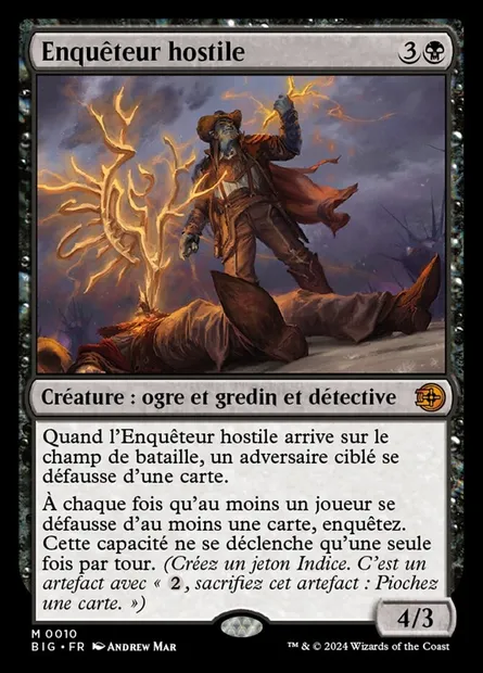 Enquêteur hostile, carte Magic BIG 10 — extension The Big Score