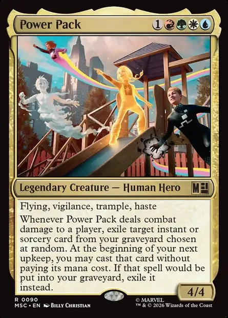 Power Pack, Magic card MSC 90 — Marvel Super Heroes Commander set