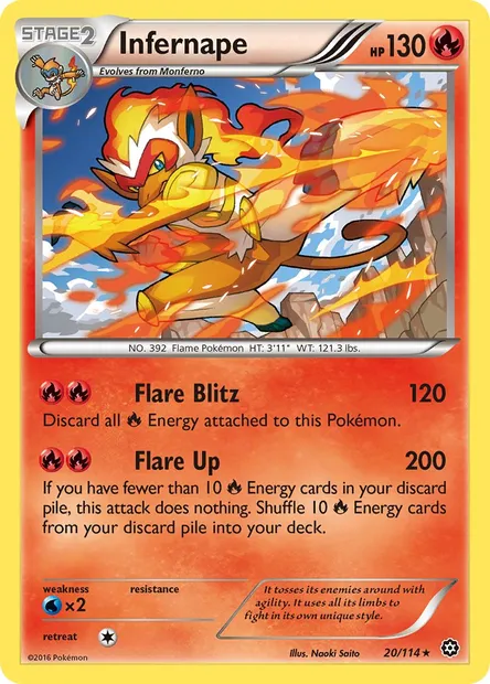 Infernape, Pokémon card STS 20 — Steam Siege set