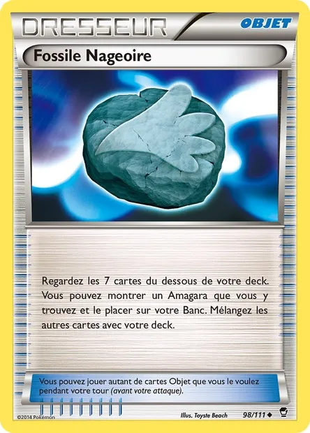 Fossile Nageoire, carte Pokémon FFI 98 — extension Poings Furieux