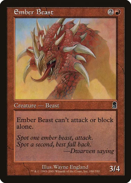 Ember Beast, Magic card ODY 190 — Odyssey set