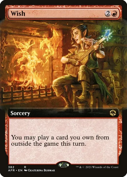 Wish, Magic card AFR 382 — Adventures in the Forgotten Realms set