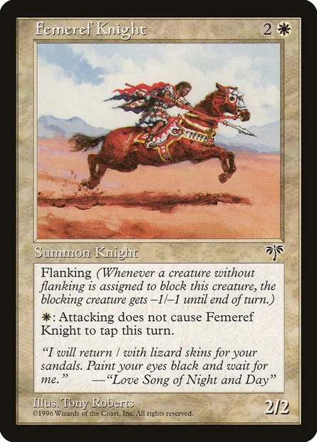 Chevalier fémeiref, carte Magic MIR 18 — extension Mirage