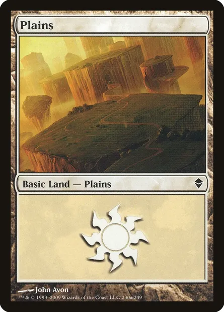 Plains, Magic card ZEN 230a — Zendikar set