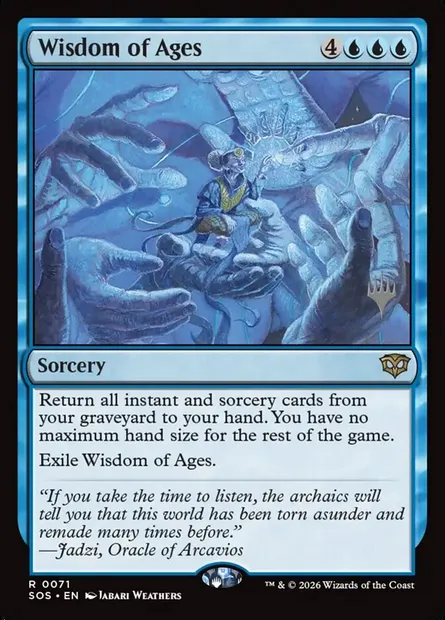 Sagesse des ères, carte Magic PSOS 71p — extension Secrets of Strixhaven Promos