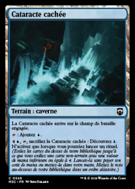 Cataracte cachée, carte Magic M3C 348 — extension Modern Horizons 3 Commander