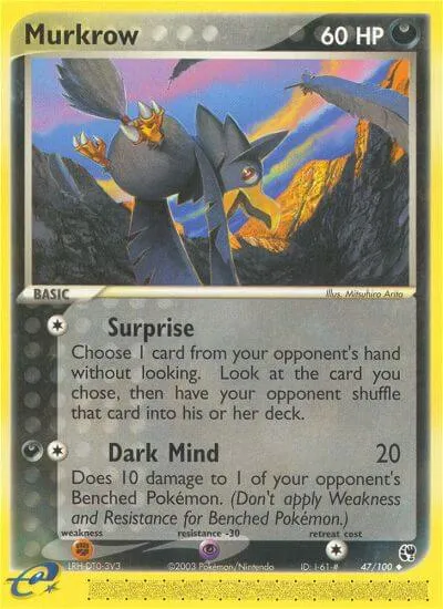 Murkrow, Pokémon card SS 47 — Sandstorm set
