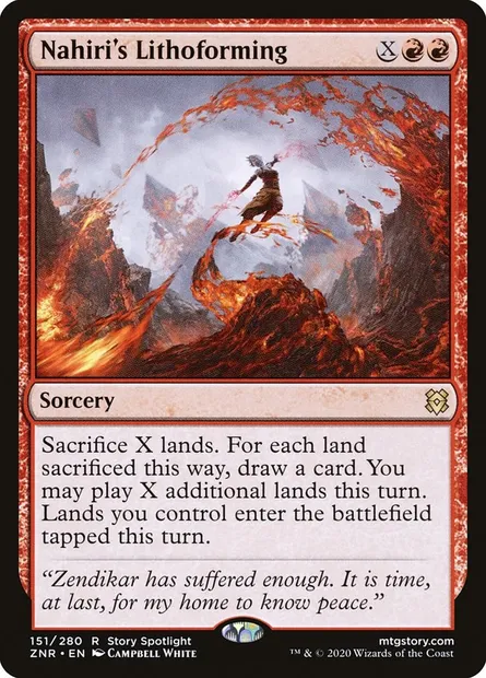 Nahiri's Lithoforming, Magic card ZNR 151 — Zendikar Rising set