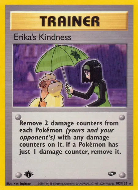 Erika's Kindness, carte Pokémon GC 103 — extension Gym Challenge