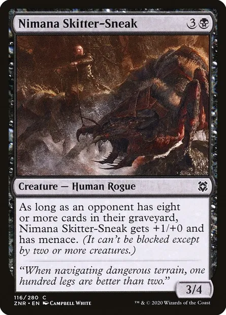 Nimana Skitter-Sneak, Magic card ZNR 116 — Zendikar Rising set