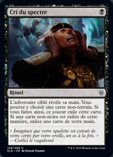 Cri du spectre, carte Magic ELD 106 — extension Throne of Eldraine