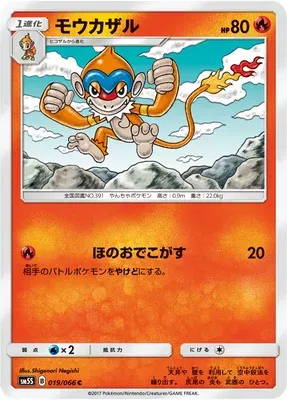 Chimpenfeu, carte Pokémon SM5S 019 — extension Ultra Sun