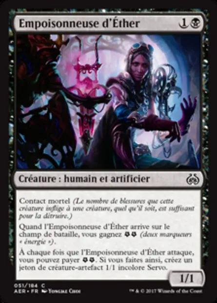 Empoisonneuse d'Éther, carte Magic AER 51 — extension La révolte éthérique