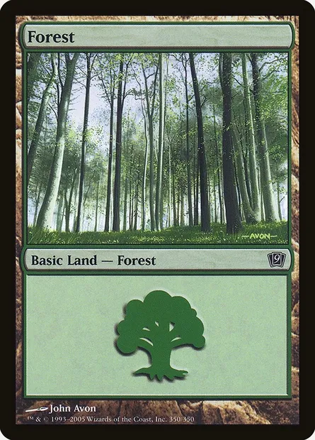 Forest, Magic card 9ED 350★ — Ninth Edition set
