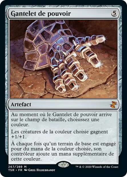 Gantelet de pouvoir, carte Magic TSR 267 — extension Spirale Temporelle Remastered