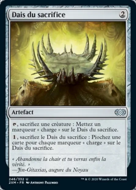 Dais du sacrifice, carte Magic 2XM 246 — extension Double Masters