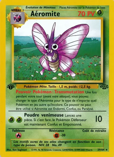 Aéromite, carte Pokémon JU 29 — extension Jungle