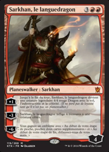 Sarkhan, le languedragon, carte Magic KTK 119 — extension Les Khans de Tarkir
