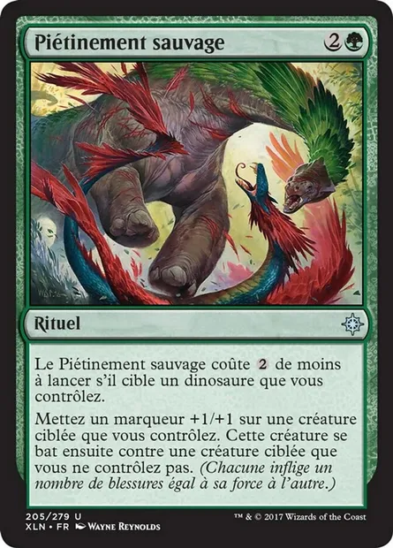 Piétinement sauvage, carte Magic XLN 205 — extension Ixalan