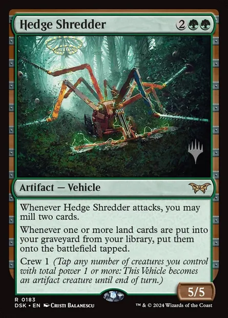 Hedge Shredder, Magic card PDSK 183p — Duskmourn: House of Horror Promos set