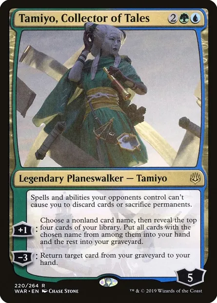 Tamiyo, Collector of Tales, Magic card WAR 220 — War of the Spark set