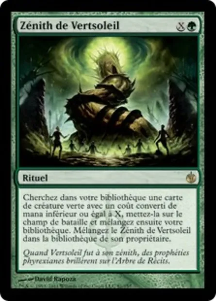 Zénith de Vertsoleil, carte Magic MBS 81 — extension Mirrodin assiégé