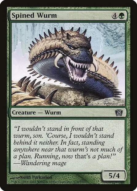 Spined Wurm, Magic card 8ED 279★ — Eighth Edition set