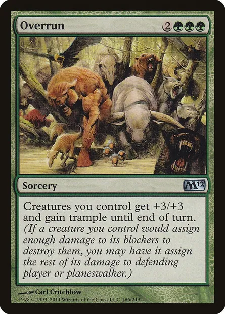 Overrun, Magic card M12 186 — Magic 2012 set