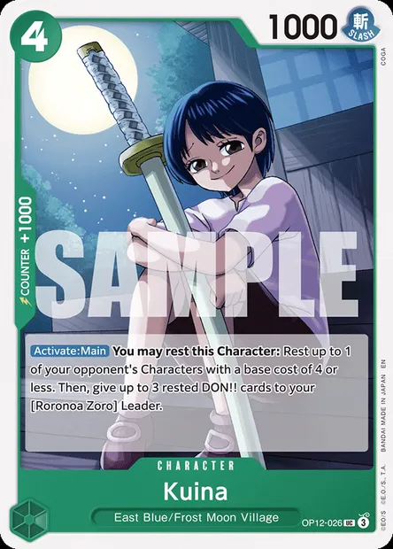 Kuina, One Piece card OP12-026 — LEGACY OF THE MASTER set