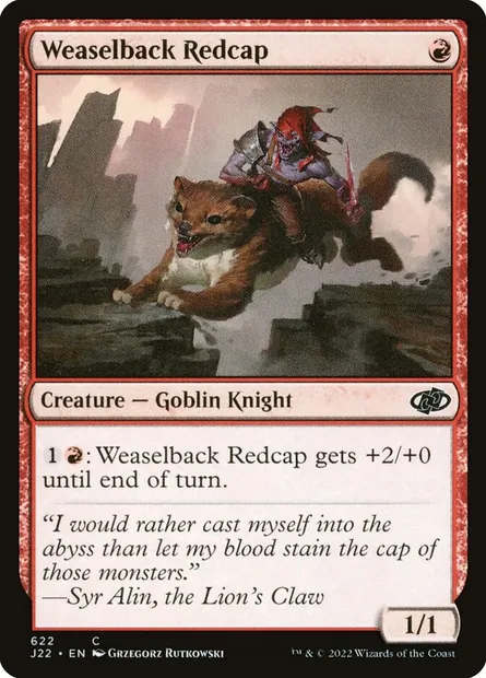 Weaselback Redcap, Magic card J22 622 — Jumpstart 2022 set