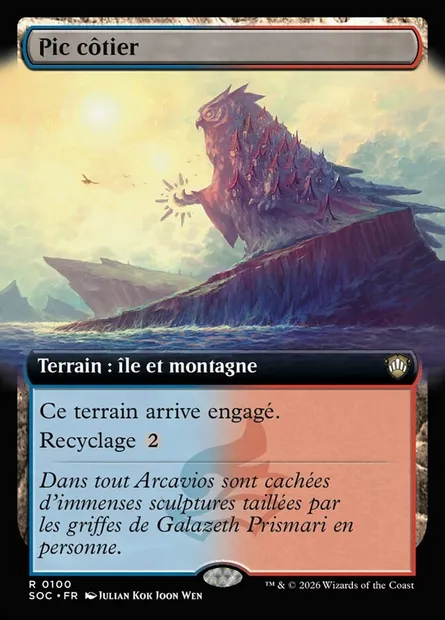 Pic côtier, carte Magic SOC 100 — extension Secrets of Strixhaven Commander