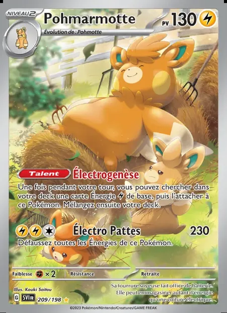 Pohmarmotte, carte Pokémon SVI 209 — extension Écarlate et Violet