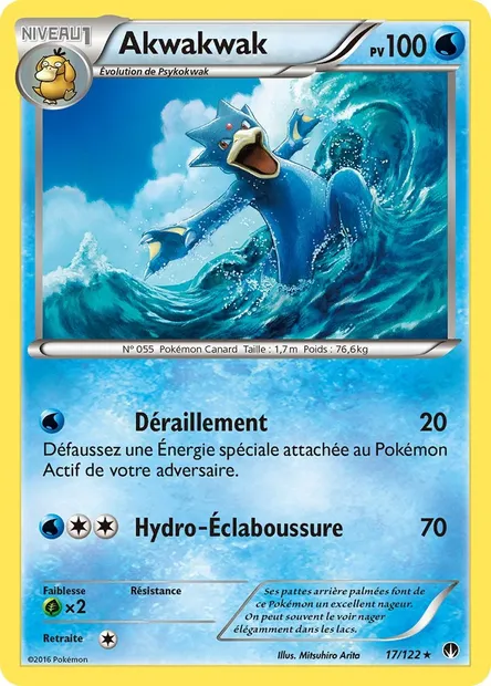 Akwakwak, carte Pokémon BKP 17 — extension Rupture Turbo